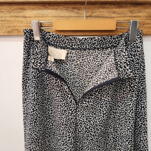 Vintage Tradition Petite Shirt and Skirt Combination Black Grey Floral Size 8P - Picture 12 of 16